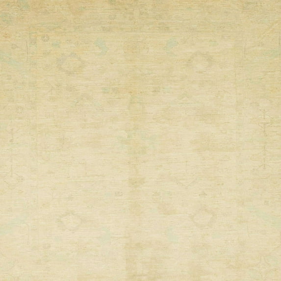 Ahgly Company Indoor Square Abstract Sun Yellow Oriental Area Rugs, 6' Square
