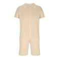 thumbnail image 4 of Birdeem Ensemble Chemise et Short pour Hommes, Ensemble à Manches Courtes Col Rabattu, 4 of 12