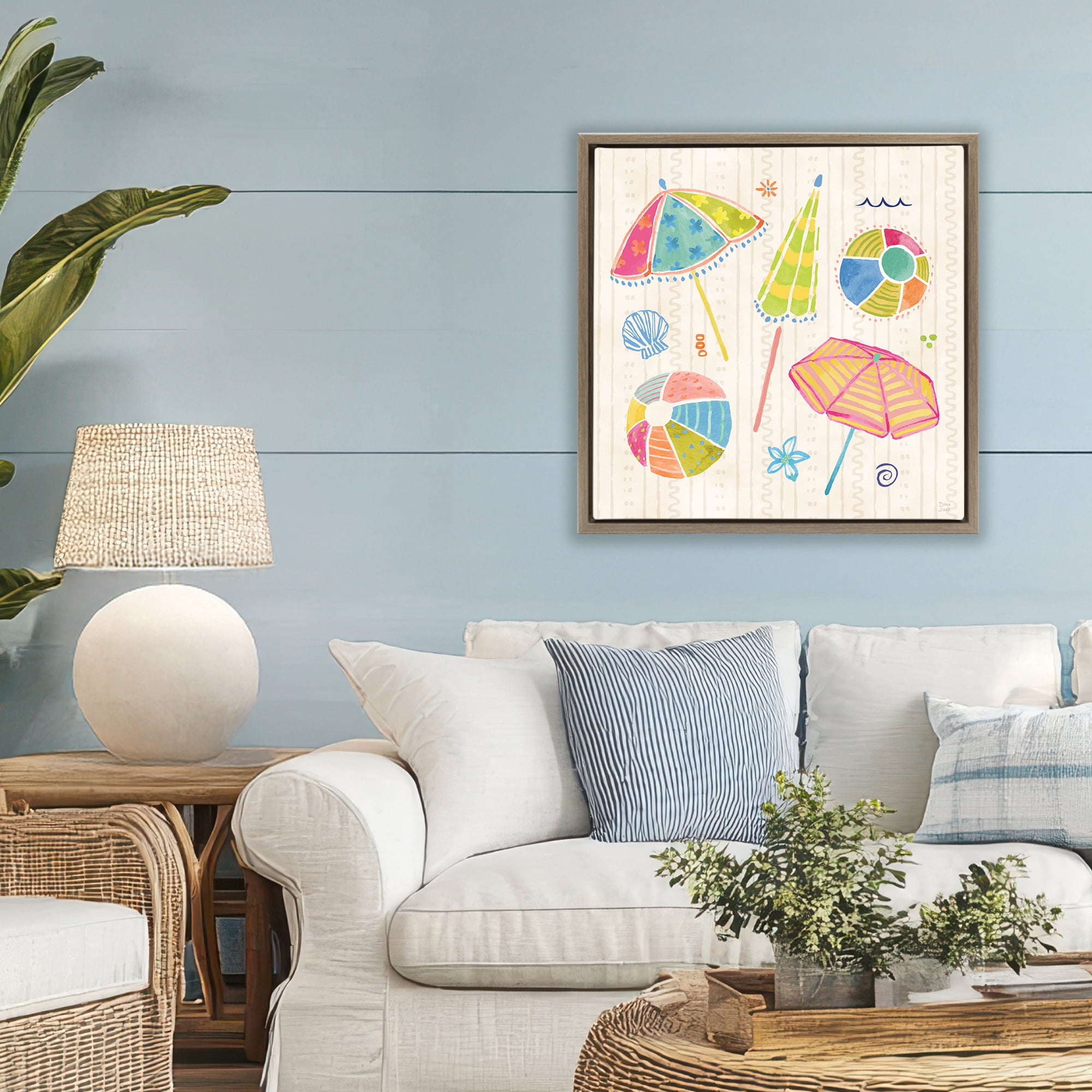 Stupell Industries Fine In The Sunshine Brown Framed Floater Canvas Wall Art, design by Dina June