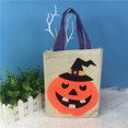 thumbnail image 5 of Nrmvnmi 2024 1pc Halloween Trick Or Treat Linen Bags Halloween Trick or Treat Bucket Pumpkin Candy Large Cloths Bags Face Halloween Bucket Multipurpose Goodie Bag For Kids, 5 of 6