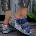thumbnail image 4 of B91xZ Sandales Classiques à Plateforme pour Femmes Sandales de Récupération Sandales de Douche Chaussures, Bleu 7, 4 of 5