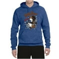 thumbnail image 2 of Wild Bobby, Biker Betty Boop Wild One MC Motorcycle Betty Boop Unisex Hoodie Sweatshirt, Vintage Heather Blue, Large, 2 of 5