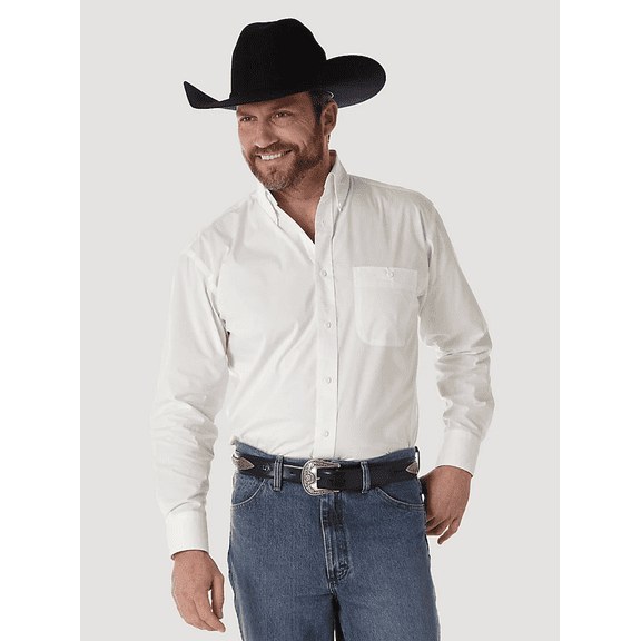 Wrangler George Strait Solid White - Mens Shirt - 112345801