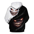thumbnail image 3 of Rebaike Yin Yang Inspired Hoodie for Men Women, Black White Duality Monster Grin Graphic Pullover, Creepy Smile Gothic Streetwear Sweatshirt, Light and Dark Abstract Hooded Top ﻿, 3 of 8