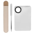 thumbnail image 2 of Makeup Spatula Palette Set, 304 Stainless Steel Lightweight Multi Use  Mixing Palette Mellow With PU Leather Cover For Cosmetic, 2 of 8