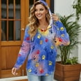 thumbnail image 3 of DISNIMO Dog Paw Printed Hoodies for Women Waffle Sweatshirts Long Sleeve Pullover Tops Trendy Hooded Sweatshirt for Fall Winter, M, 3 of 7