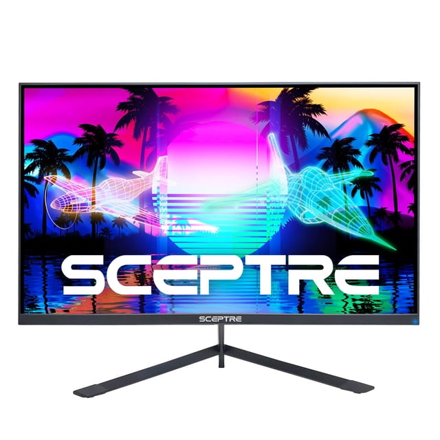 Sceptre Monitor LED para juegos FHD 1080p IPS de 27 pulgadas, 1 ms HDMI x3 DisplayPort hasta 144 Hz, altavoces integrados premium AMD FreeSync, máquina sin bordes, color negro (E275B-FPN168)