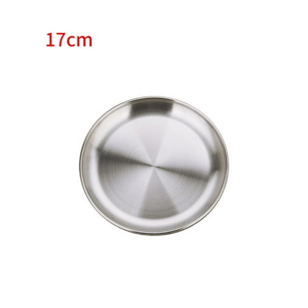 

Dido Camping Stainless Steel Tableware Dinner Plate Food Container Holder Dish Round Tray Mess Plate Outdoor Cooking Accessories