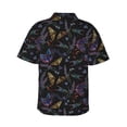 thumbnail image 3 of Haiem Lavender Flowers Printed Hawaiian Shirt for Men - Men’s Casual Beach Summer Shirts - Stretch Fabric with Modern Fit-3X-Large, 3 of 9