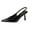 Black, variant on Black Ladies Heeled Sandals Pointed Closed Toe Patent Leather French Style Single Strap Thin Heel Solid Color Footwear For Daily Casual Wear Size 40