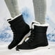 thumbnail image 2 of Zapatos de nieve para mujer de algodón grueso para invierno, para esquiar al aire libre, botas de media caña resistentes al frío, para correr, botas vaqueras., 2 of 8