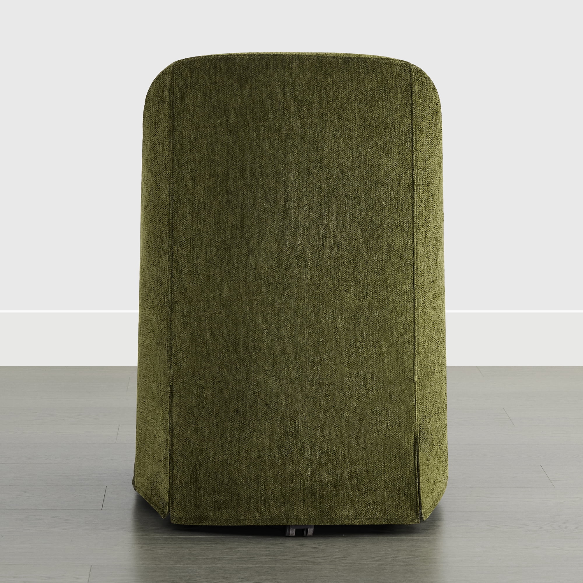 Spruce & Spring Slipcover Dining Chair with Upholstery and Hidden Casters Set of 2, Green