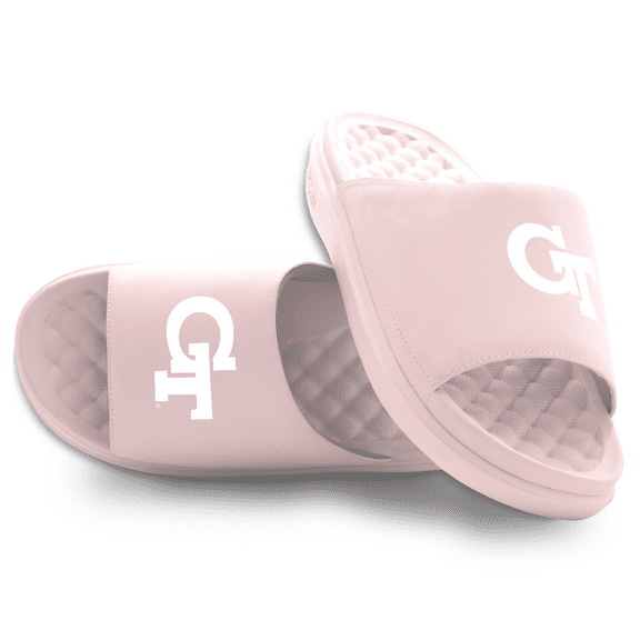 Unisex ISlide Pink Georgia Tech Yellow Jackets Primary Motive Slide Sandals