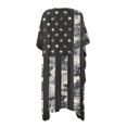 thumbnail image 2 of HELLHERO High Quality Fabrics Long Swimwear Cover up for Beach Cardigan Free Size Long Kimono Swimsuit Cover Up Camouflage American Flag Design, 2 of 6