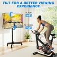 thumbnail image 6 of RTVR Mobile Rolling TV Stand Cart on Wheels for 32-60 inch Screens, Roku TV Legs Mount Stand Compatible with All Apple Roku Ultra, 6 of 12