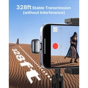 BOYA Mini 2 Wireless Lavalier Microphone for iPhone/Android, 328 FT, AI Cancelling, 30 H, Plug & Play, Lavalier Microphone for Tiktok, YouTube, Streaming, Gray