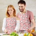 thumbnail image 3 of Pink Cow Sweater Pattern Apron-Garden Aprons for Women with Pockets-Cotton Linen Waterproof Kitchen Cooking Gardening Aprons Adjustable for Kitchen,Cooking,BBQ and Salon 33x27 Inch, 3 of 7