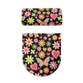 thumbnail image 5 of HELLHERO Multicolor Florals, Butterfly, Hearts Toilet Cover Stretch Toilet Top Cover & 2 Pcs Set for Bathroom Easy Care Soft, 5 of 8