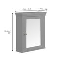 thumbnail image 5 of Teamson Home Stratford Contemporary Wall-Mount Removable Wooden Medicine Cabinet with Mirrored Door, Gray, 5 of 7