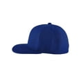 thumbnail image 3 of Top Headwear Plain Flat Bill Fitted Hat, Royal 7 3/4, 3 of 4