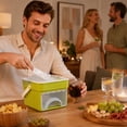 thumbnail image 6 of Portable Ice Cube Mold Tray with Lid, One-Button Quick Release Design, Double Layer 50 Grids with Handle(Green,50 Grid), 6 of 8