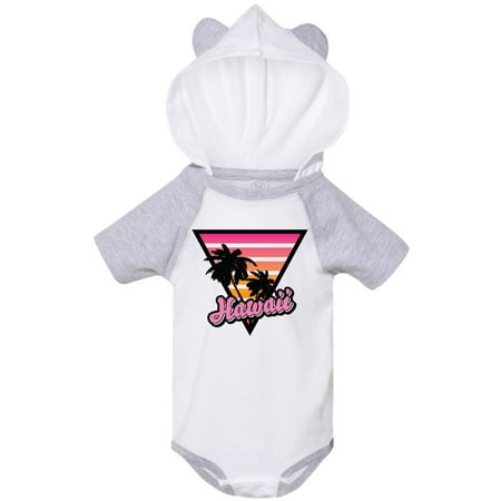 

Inktastic Hawaii with Triangle and Palm Trees Gift Baby Boy or Baby Girl Bodysuit