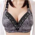thumbnail image 3 of Zpanxa Bras for Women Leopard Bra Wire Free Underwear One-Piece Bra Everyday Underwear Womens Bras Sports Bra Gray XL, 3 of 6