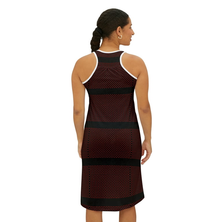Red Black Polka Dots Racerback Dress Party Dress Cocktail Evening Dress Red Black Polka Dots Racerback Dress Party Dress Cocktail Evening Dress