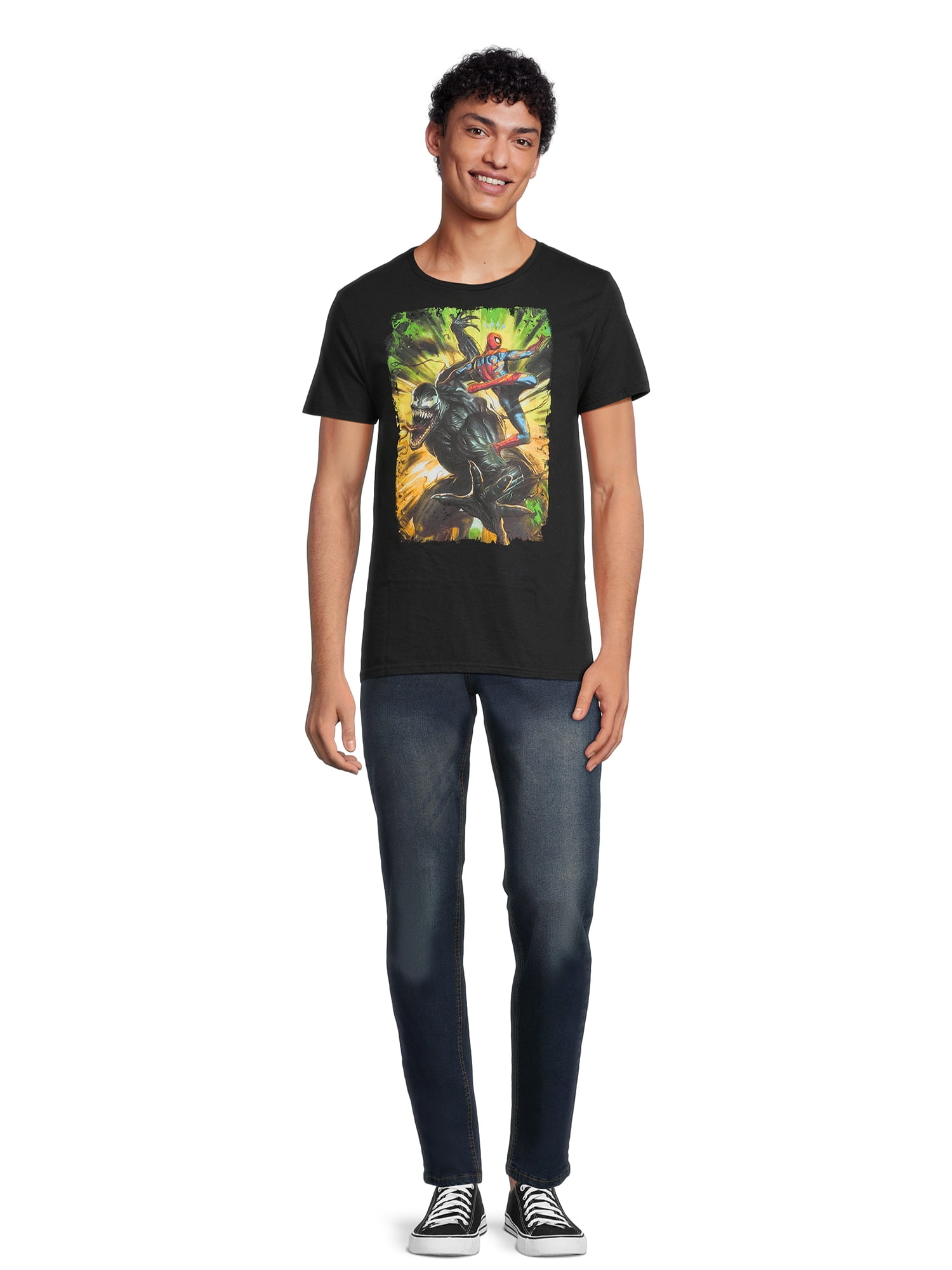 Venom & Spider-Man Mens & Big Men's Graphic Tee Shirt, Sizes S-3XL