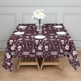 thumbnail image 3 of Burgundy Rock Skull Pattern Square Tablecloth,Waterproof Square Table Cover,Wipeable Spillproof Washable Table Cover for Home Kitchen Party Decor 60"x60"(152x152cm), 3 of 6