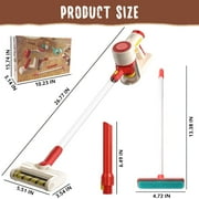 JBeeCtrl Toy Vacuum Cleaner for Kids Vacuum Set that Really Works with Real Suction Pretend Play Housekeeping Toys for Toddler Cleaning Toy for girls 3 6 years-Pink