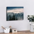 thumbnail image 5 of Mountain Landscape Wall Art Foggy Forest Wall Decor for Bedroom Bathroom Nature Misty Pine Trees Canvas Print Wilderness Scenery Picture Nordic Style Poster Artwork Living Room Home Decorations 12x16, 5 of 6