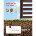 thumbnail image 4 of KFFKFF Wooden Privacy Fence, 48 x 37 inch Air Conditioner Cover, 3-Panel Outdoor Wooden Screen with Metal Stakes, Steel Frame, Ideal for Concealing Trash Cans, Suitable for Gardens and Pools, 4 of 9