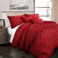 thumbnail image 6 of Lush Decor Ravello Pintuck 5-Piece Pintuck Comforter Sets, King, 6 of 10