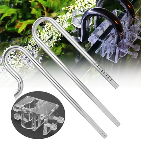 Dual Stainless Pipes - Moaere Pipe Surface Skimmer Steel Stainless Inflow Outflow for Aquarium Planted Tank