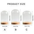 thumbnail image 5 of SIEYIO Pack of 2 Mini Glass Cloche Display Stand with Cork Base for Home Decors Project, 5 of 14