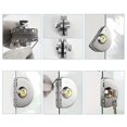 thumbnail image 5 of Glass Display Cabinet/Showcase Locks Stainless Steel Double Door No Need Drilling Easy to Install Home Tool with 2 Keys, 5 of 5
