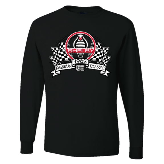 Wild Bobby Ford Shelby Vintage Checkered Flag Men Long Sleeve Shirt