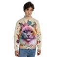 thumbnail image 4 of Ragdoll Portrait Watercolor Vintage Retro Styles All Over Print 3D Baseball Jacket Cat Lover Kitten Owner Gifts Idea Bomber Jacket Softball - 00001, 4 of 6