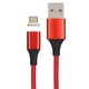 thumbnail image 3 of Cable de carga magnético para teléfono móvil 3A, indicador LED, línea de datos para teléfono móvil para Android (rojo), 3 of 8