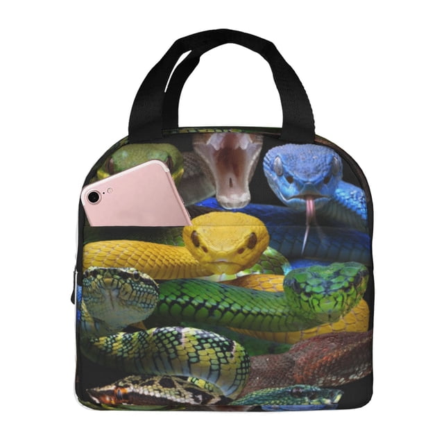 Disketp Colorful Viper Snake for Insulated Lunch Bag for Women and Men, Perfect for Work, Hiking, Picnic