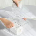 thumbnail image 4 of Clear Acrylic Square Storage Organizer with Open-Top Design for Tissues, Face Towels & Toilet Paper Rolls – Durable, Minimalist Home Decor Accessory for Bathroom & Desktop Organization, 4 of 6