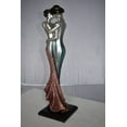thumbnail image 5 of Nifao Young Lovers French Kissing Statue Made of Resin – Home Decor Sculpture, 7"L x 7"W x 23"H, 5 of 10