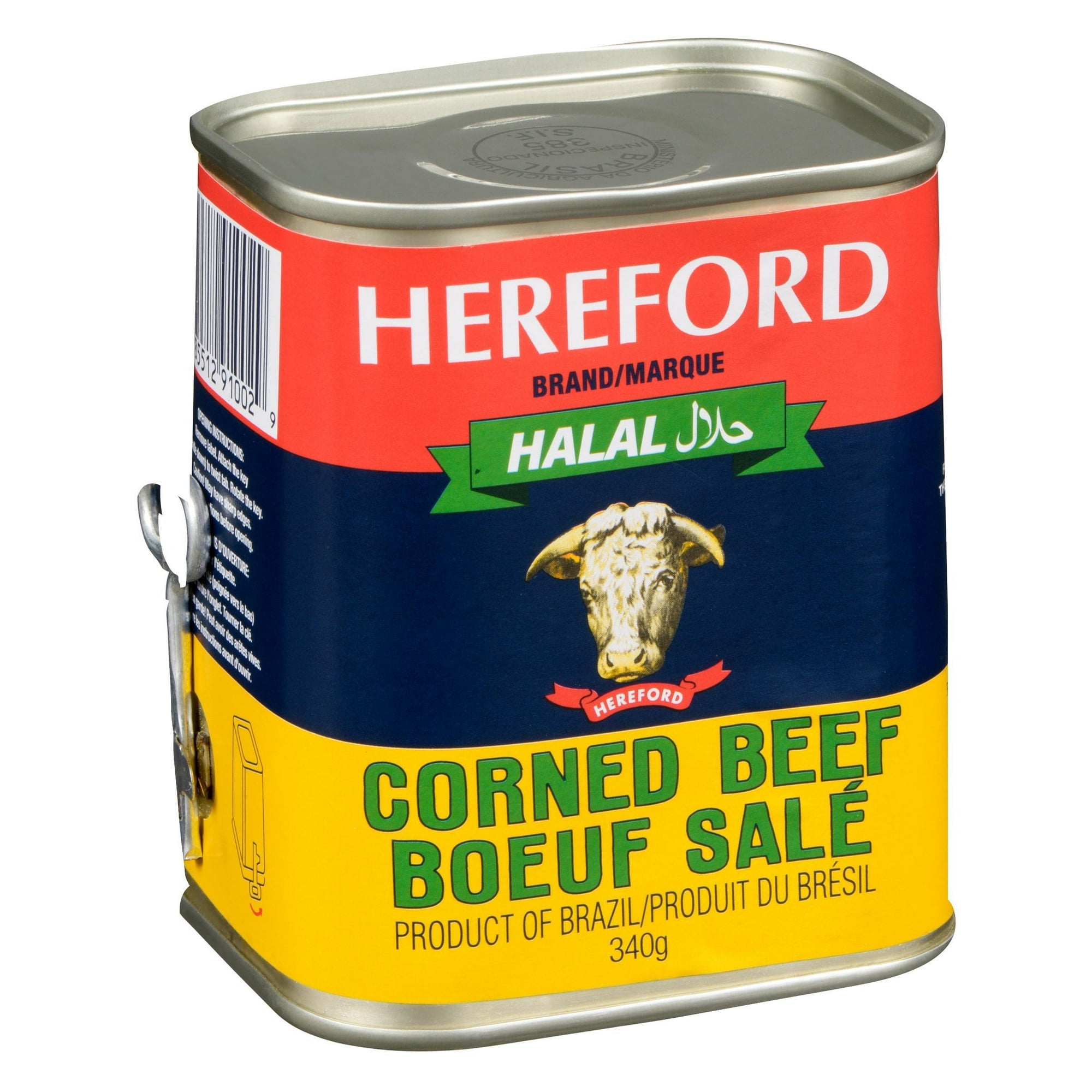 Hereford Corned Beef HALAL, 340g.  HALAL certified.