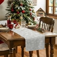 thumbnail image 4 of Christmas Winter Snowflakes Table Runner 13x90in Non-Slip Cotton Linen Table Runners, Gray and White Dresser Scarves TableRunner for Dinner Kitchen Dining Wedding Party, 4 of 9