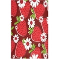 thumbnail image 2 of Dreamtimes Soft Absorbent Reusable Kitchen Towels, Set of 6|28x18 in, Strawberry Flowers 2 Dining Kitchen Living Room Tea Towels Dish Towels Decorative Towels, 2 of 7
