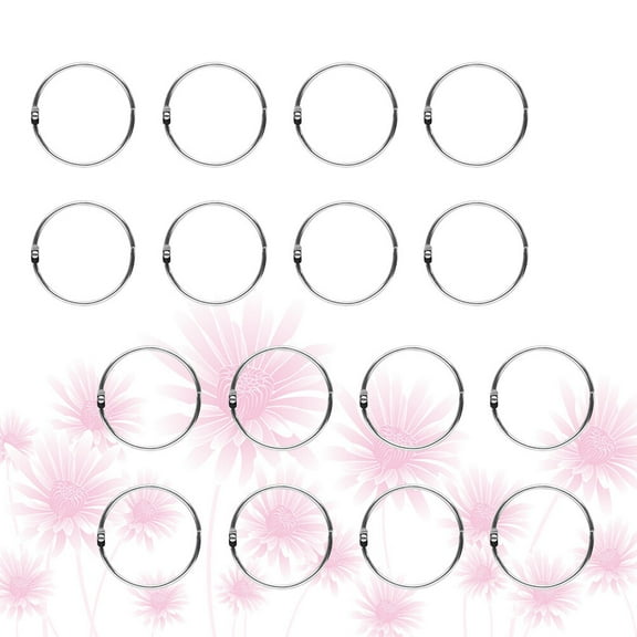 Masteelf  50 Pcs Metal Book Circle Jewelry Making Rings Mini Binder Small