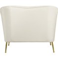 thumbnail image 5 of Home Square 3-Piece Furniture Set with Cream Velvet Chair Loveseat and Sofa, 5 of 10