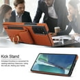 thumbnail image 4 of Wallet Case Compatible for Samsung Galaxy Note 20, with 360° Rotation Ring Stand PU Leather Case Cover with Side Stretchy Fabric Card Holder for Women and Men for Samsung Galaxy Note 20, Brown, 4 of 8