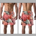 thumbnail image 3 of luoweisi Men's Beach Shorts Quick Dry Swim Trunks with Mesh Lining Coral S, 3 of 5